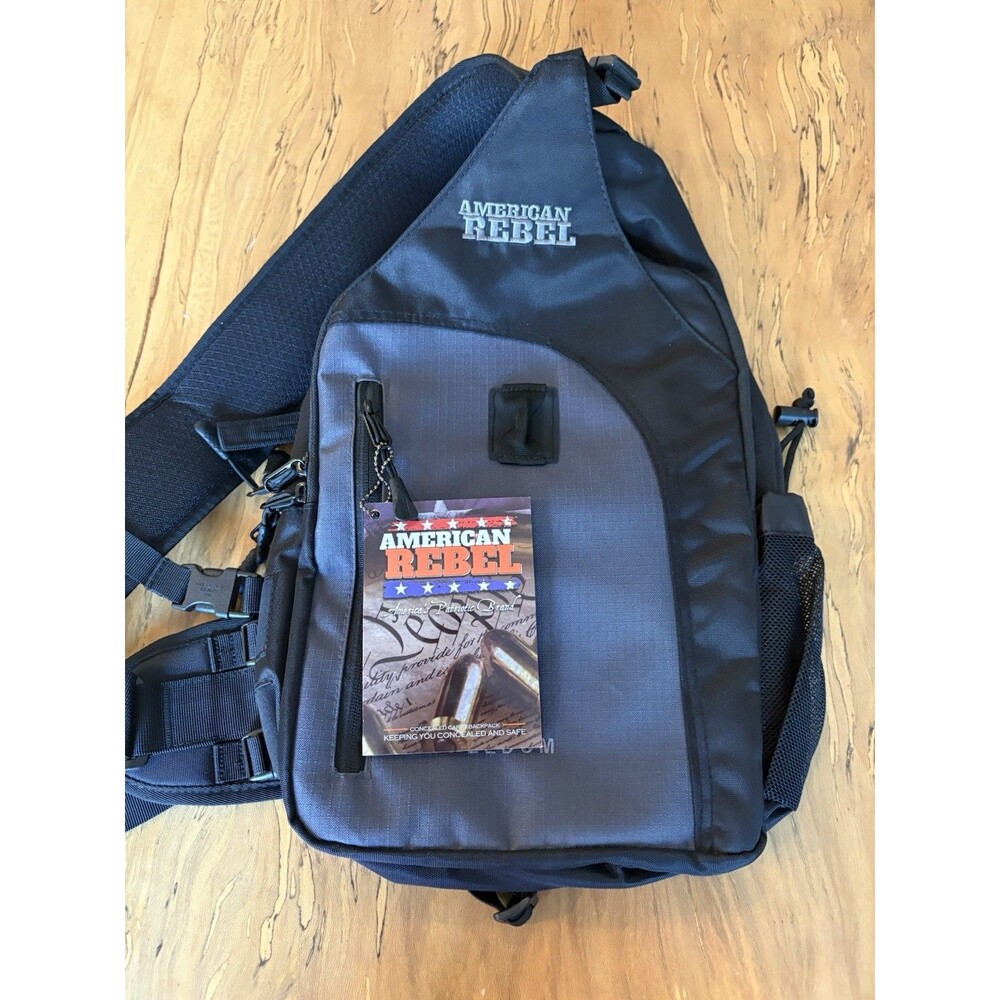 American Rebel Freedom Sling Backpack Black Gray Concealed Carry Tactical Hunt